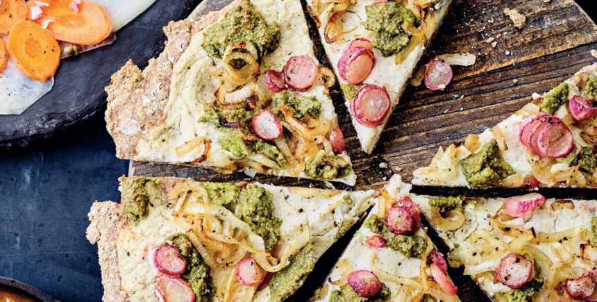 pizza met radijs